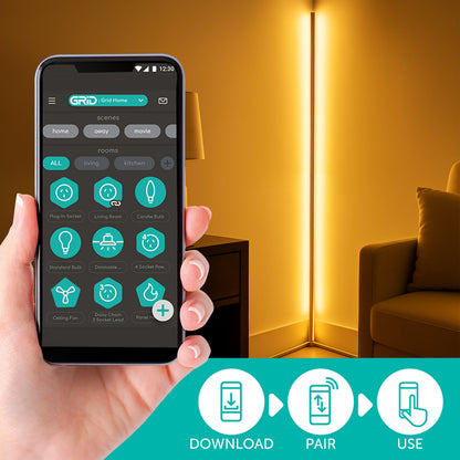 RGB corner light with Razer Chroma sync, smart control via Grid Connect