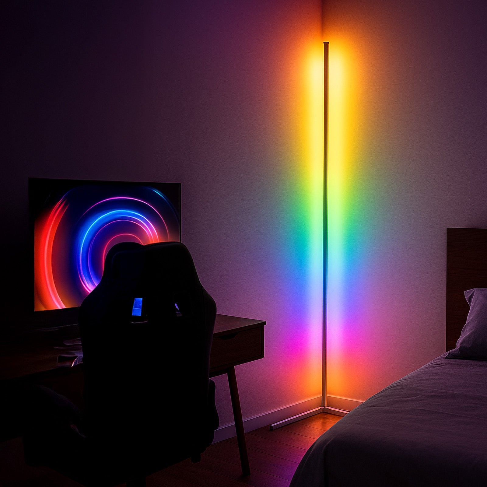 RGB corner light with Razer Chroma sync, smart control via Grid Connect