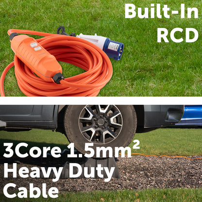 Arlec Heavy Duty Camping Power Lead - camping extension lead, outdoor heavy duty cable, caravan power lead