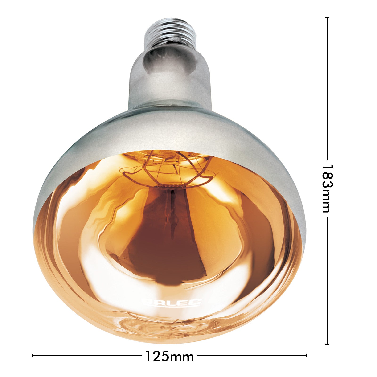 Arlec 275W E27 heat lamp twin pack for bathroom heating and infrared applications