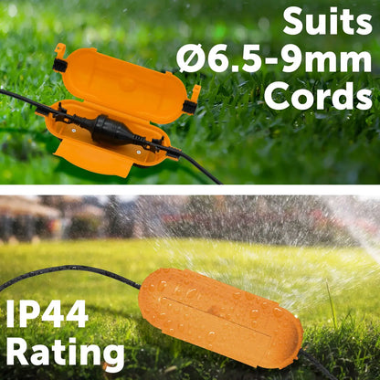 Arlec 2 pack outdoor cord safe box – weatherproof with hanging hook