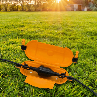 Arlec 2 pack outdoor cord safe box – weatherproof with hanging hook