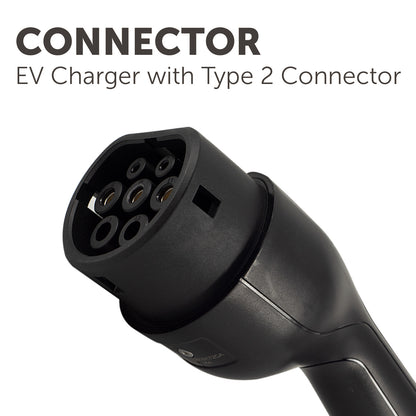 Arlec 2.4kW Portable EV Charger with 7m cable, Type 2 connector, IP65 rated, compatible with all electric vehicles