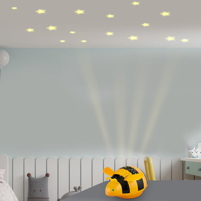 Arlec bumble bee projector night light with colour-changing stars and auto-off timer