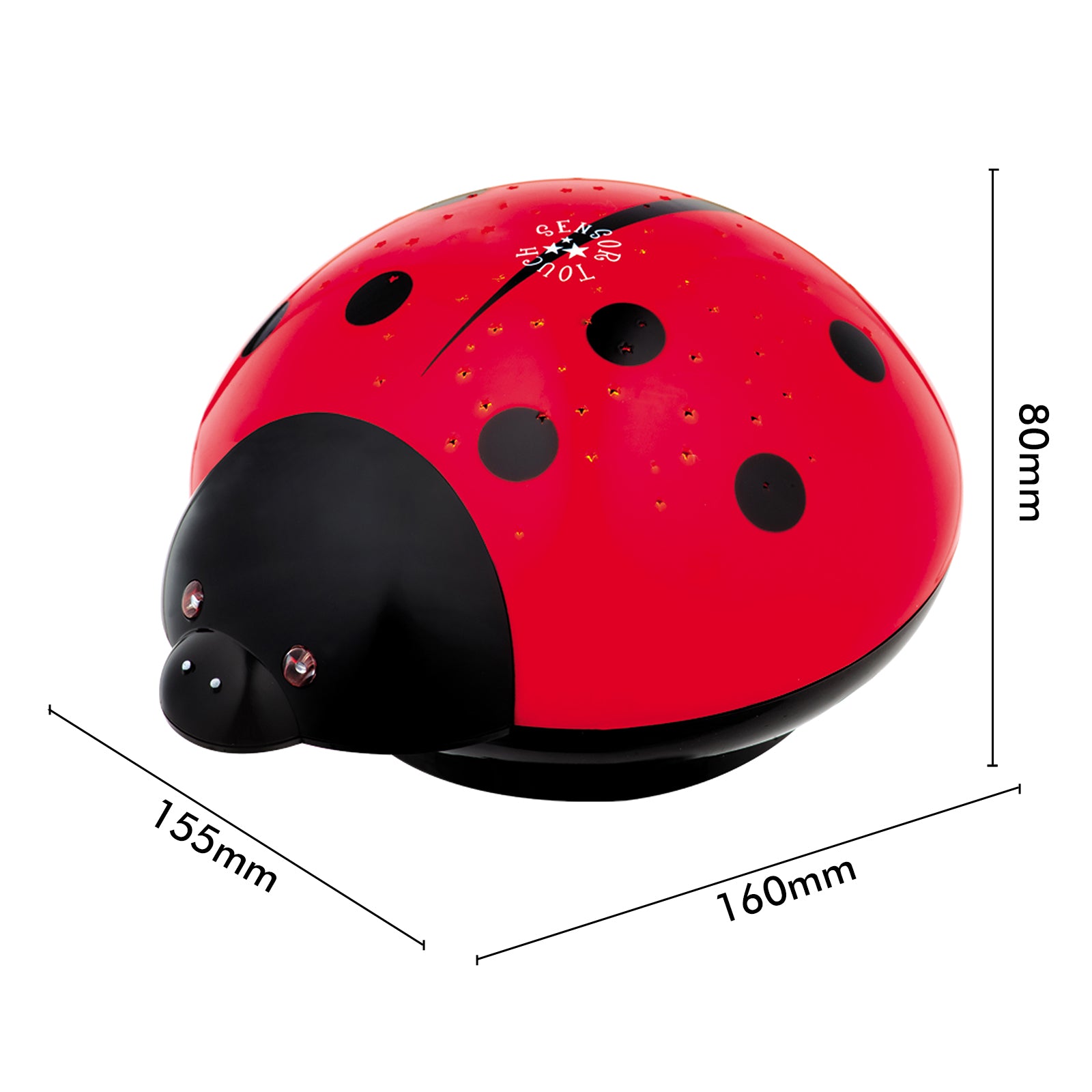 Arlec ladybug LED night light projector with colour-changing stars and auto-off timer