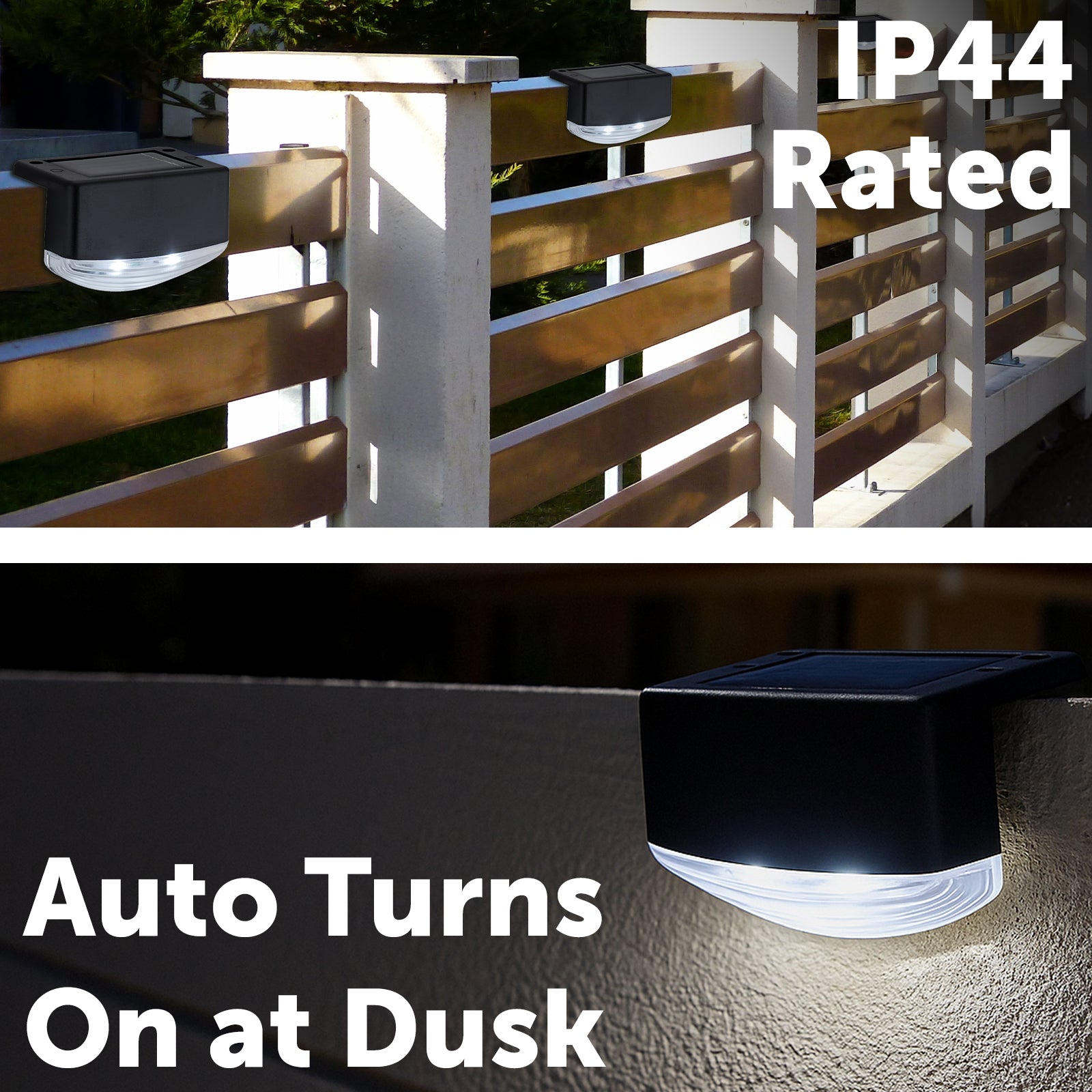 Arlec LED Solar Fence Light - 4 Pack - solar powered light, energy efficient LED