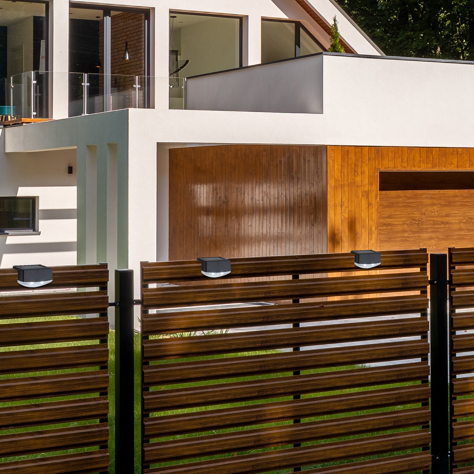 Arlec LED Solar Fence Light - 4 Pack - solar powered light, energy efficient LED