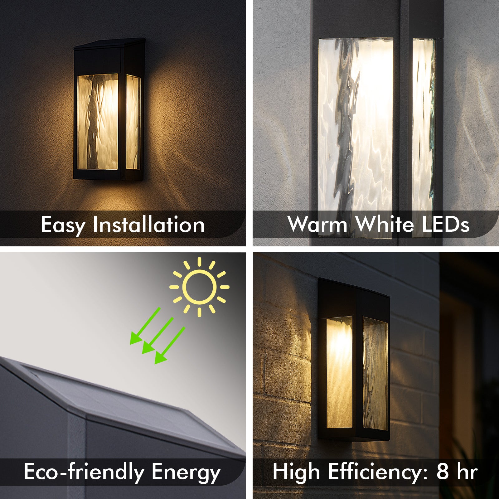 Arlec LED Wave Glass Effect Accent Solar Light - solar powered light, energy efficient LED