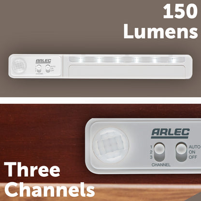 Arlec wireless linkable LED sensor light kit, battery-powered motion-activated lighting