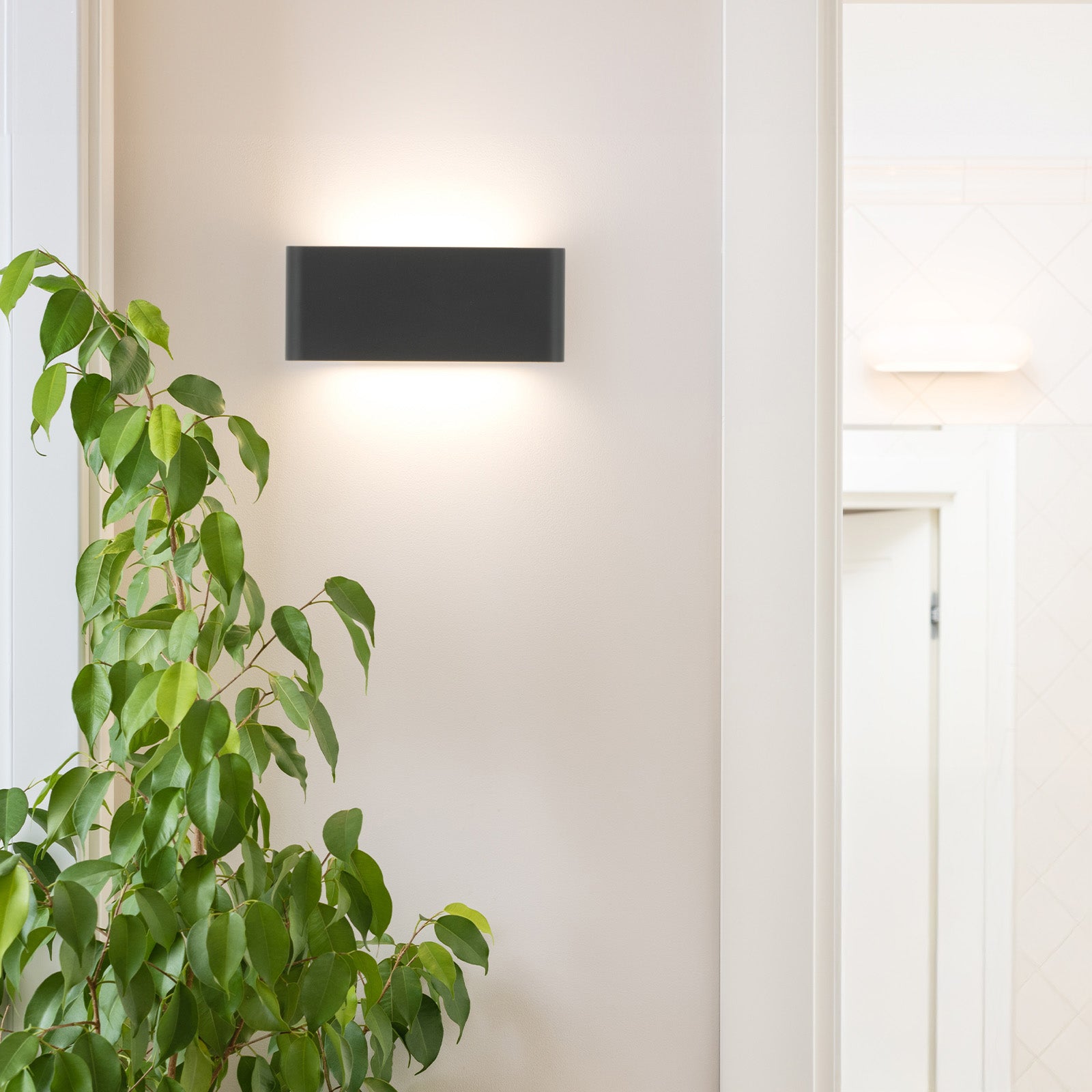 Arlec Large Doppia LED CCT Slim Line Wall Light - exterior wall light, energy efficient LED, CCT selectable light