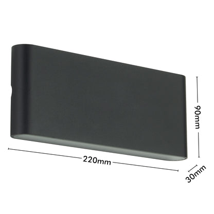 Arlec Large Doppia LED CCT Slim Line Wall Light - exterior wall light, energy efficient LED, CCT selectable light