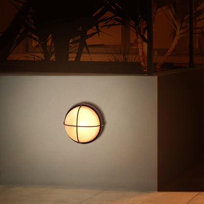 Arlec Large Kent Aluminium Bunker Light - bunker wall light