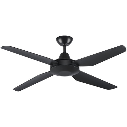 Arlec 130cm black smart ceiling fan with LED light and 6-speed remote