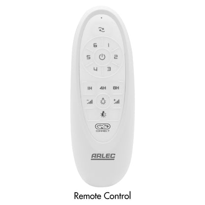 Arlec 130cm black smart ceiling fan with LED light and 6-speed remote