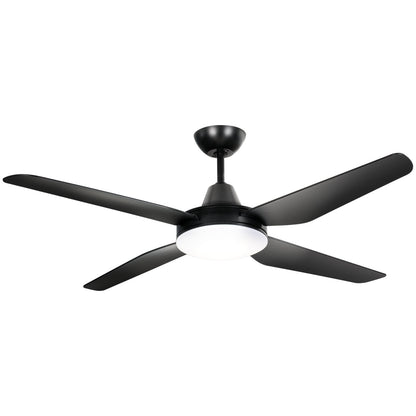 Arlec 130cm smart black ceiling fan with LED light and app control