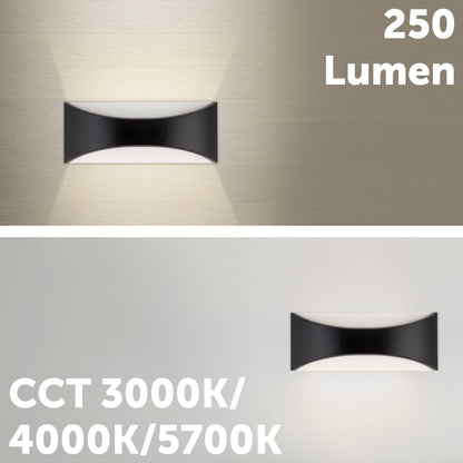 Arlec Marina CCT LED Exterior Wall Light Black - exterior wall light, energy efficient LED, CCT selectable light