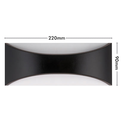 Arlec Marina CCT LED Exterior Wall Light Black - exterior wall light, energy efficient LED, CCT selectable light