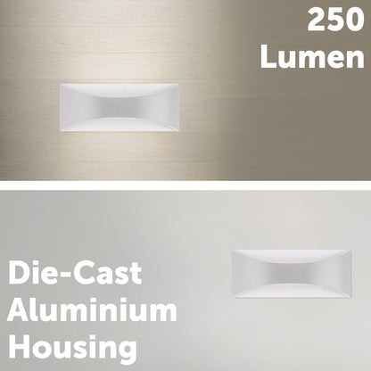 Arlec Marina CCT LED Exterior Wall Light White - exterior wall light, energy efficient LED, CCT selectable light