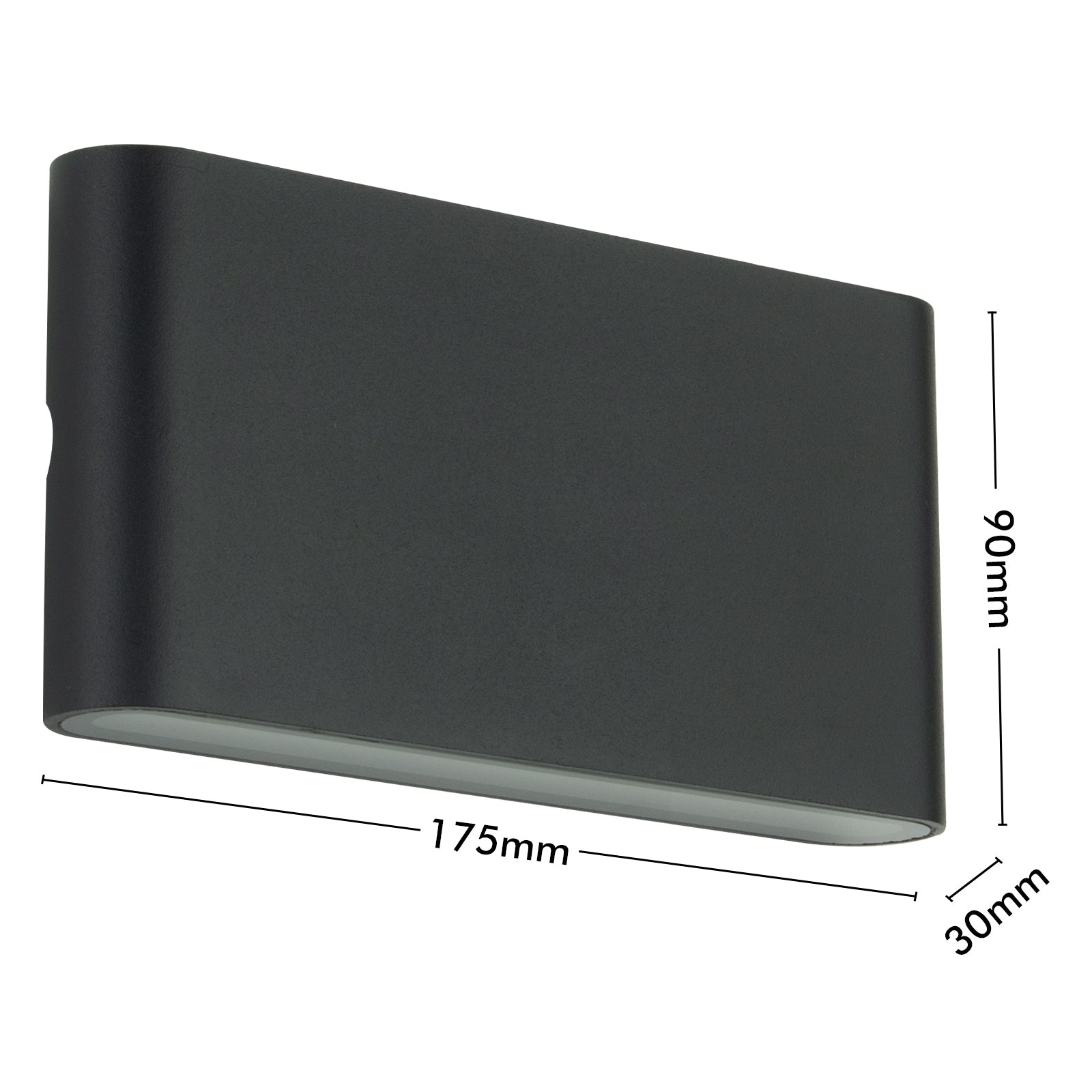 Arlec Medium Doppia LED CCT Slim Line Wall Light - exterior wall light, energy efficient LED, CCT selectable light