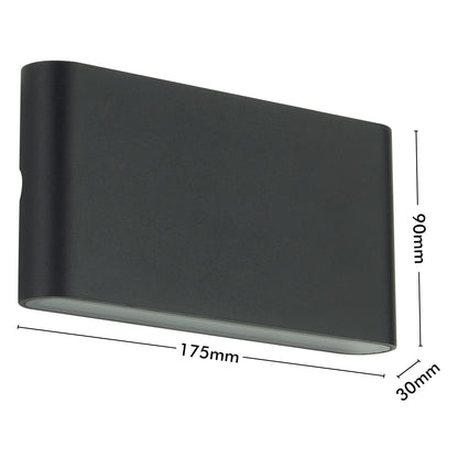 Arlec Medium Doppia LED CCT Slim Line Wall Light - exterior wall light, energy efficient LED, CCT selectable light