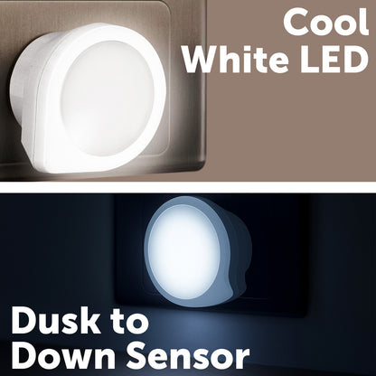 Arlec Mini Q-Shaped Auto Night Light - Twin Pack