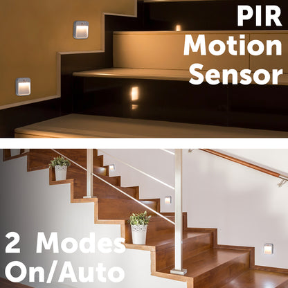 Arlec step light with motion sensor, rechargeable LED stair light, magnetic mount light