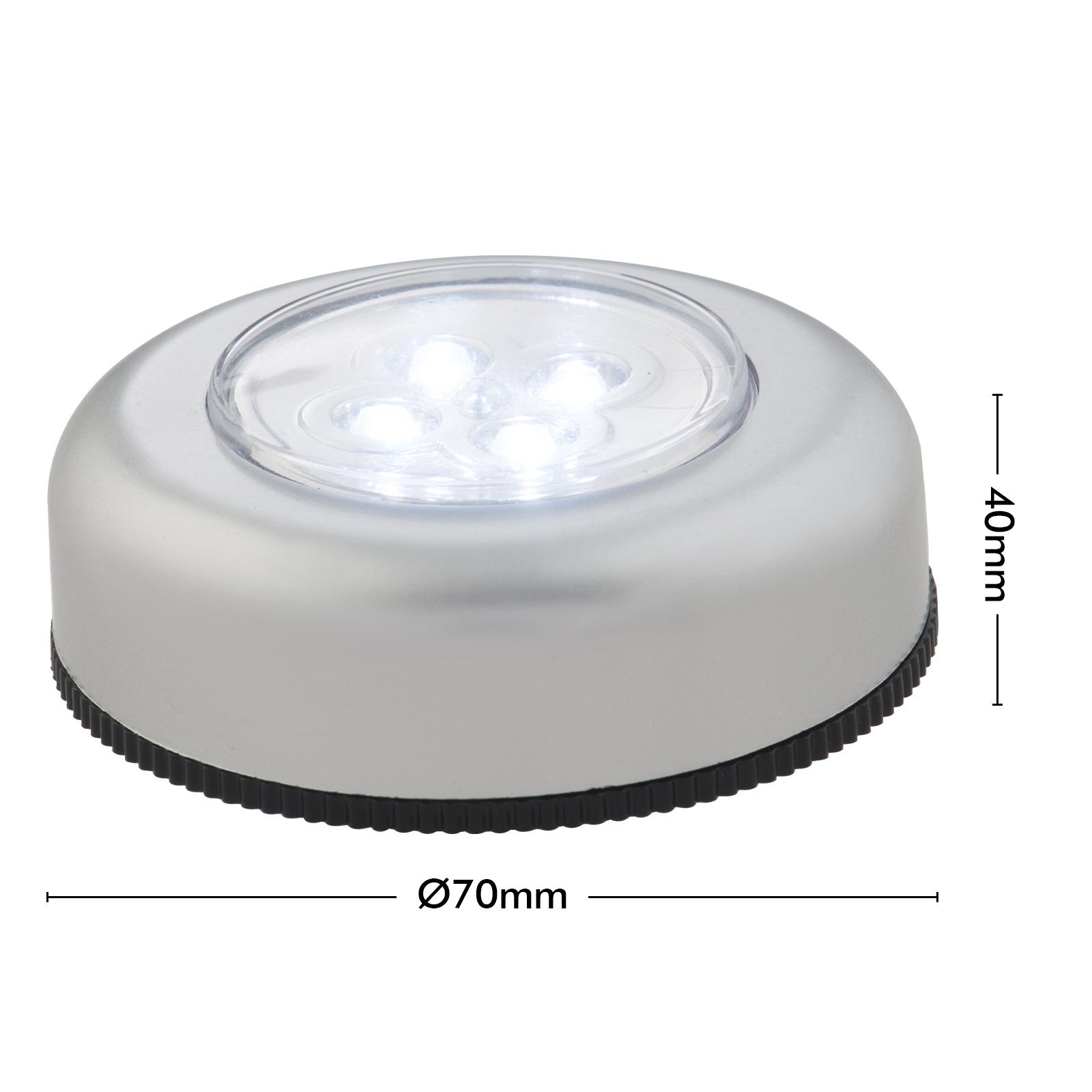 Arlec 3 pack mini push LED lights for cabinets, drawers, and night-time visibility