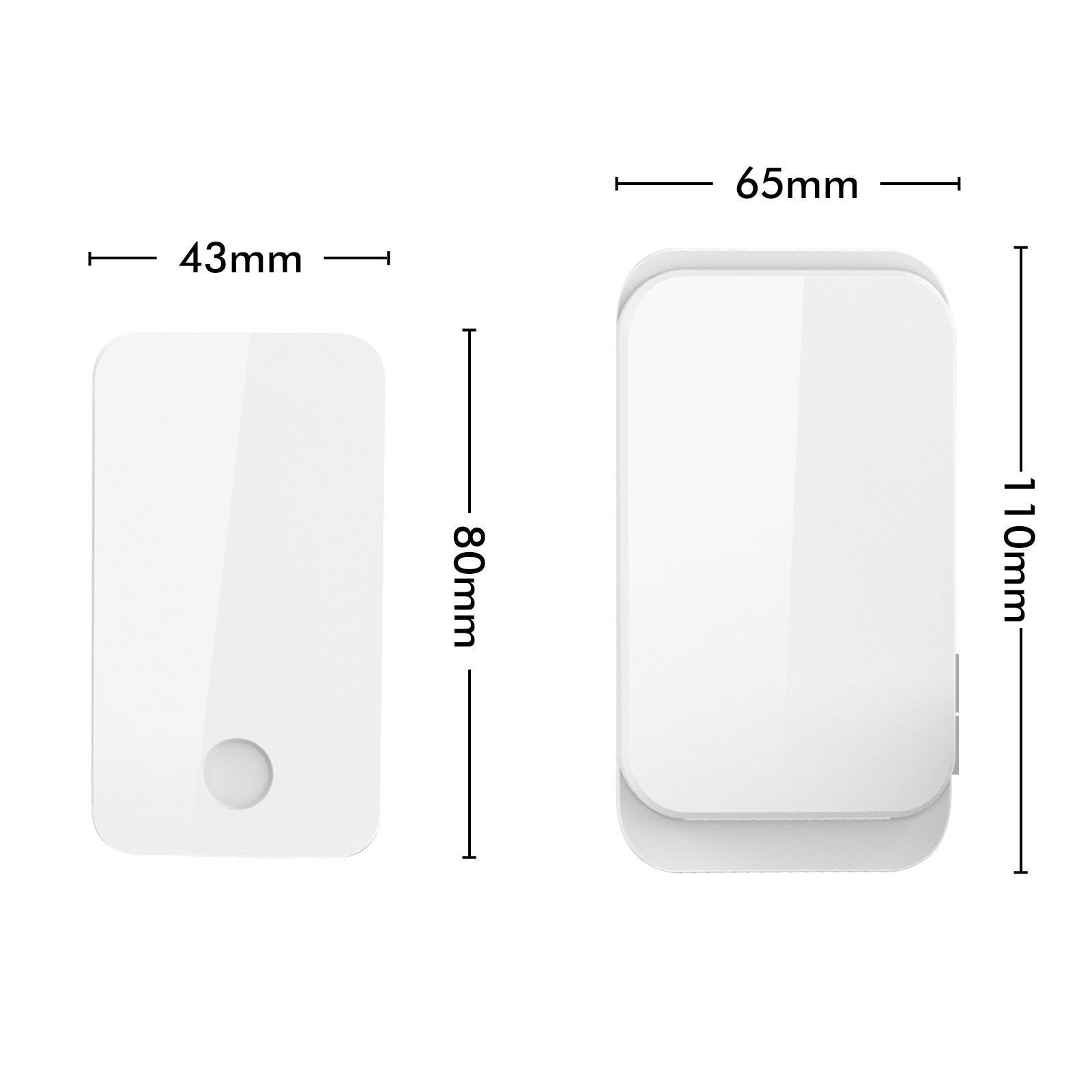 Arlec Plug-in Door Chime With 100m Wireless Kinetic Push Button - White – wireless door chime, plug-in doorbell, kinetic push button chime