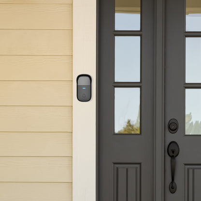 Arlec Plug-in Door Chime With 150m Wireless Kinetic Push Button - Black – wireless door chime, plug-in doorbell, smart kinetic chime