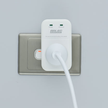 Premium 1 outlet surge protector adaptor for home appliances – Arlec with 1800 Joules protection