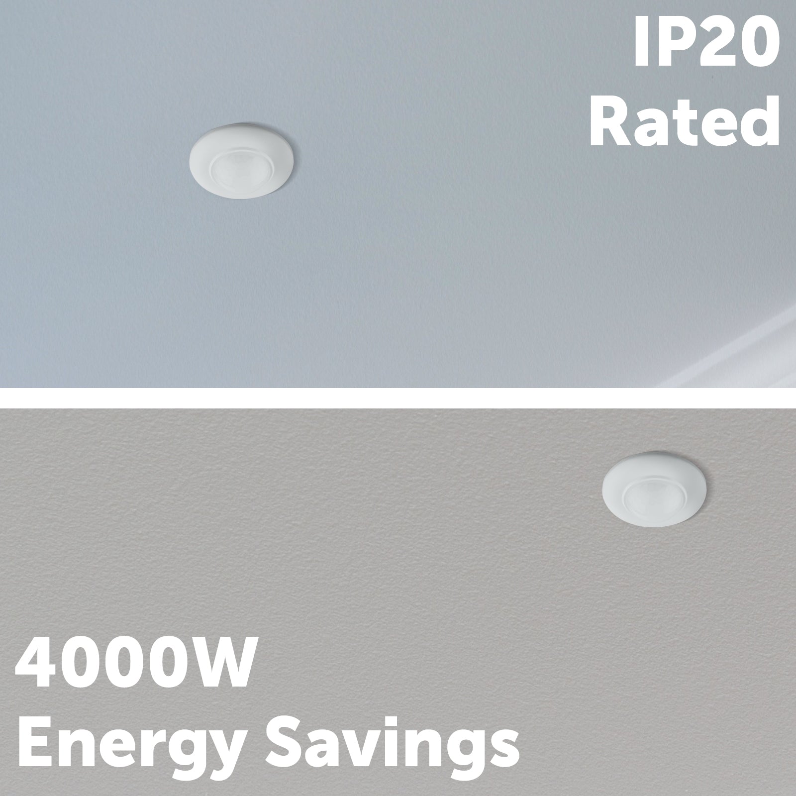 Arlec recessed motion sensor – 360° detection security sensor with adjustable timer, IP20 rating and manual override