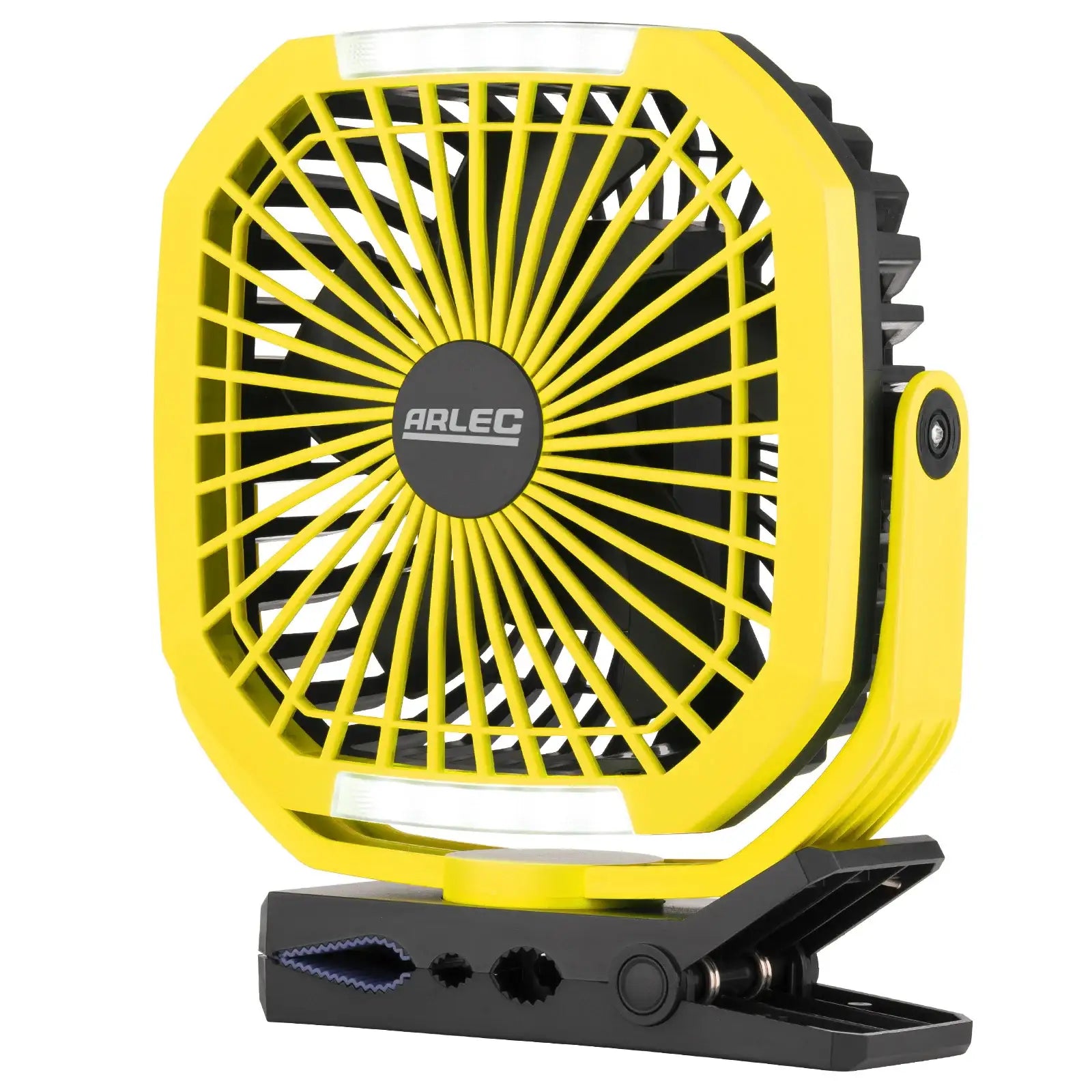 Arlec Rechargeable Fan and LED Clamp Light – Dual-Purpose Portable Cooling & Lighting