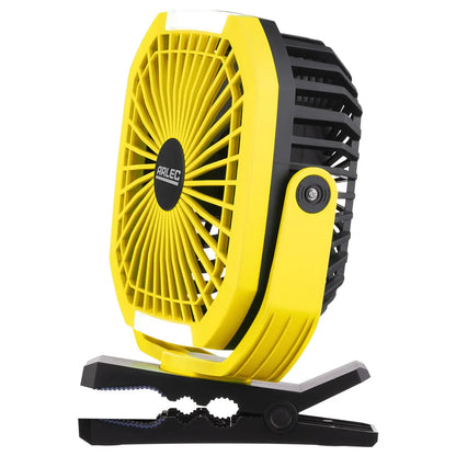 Arlec Rechargeable Fan and LED Clamp Light – Dual-Purpose Portable Cooling & Lighting