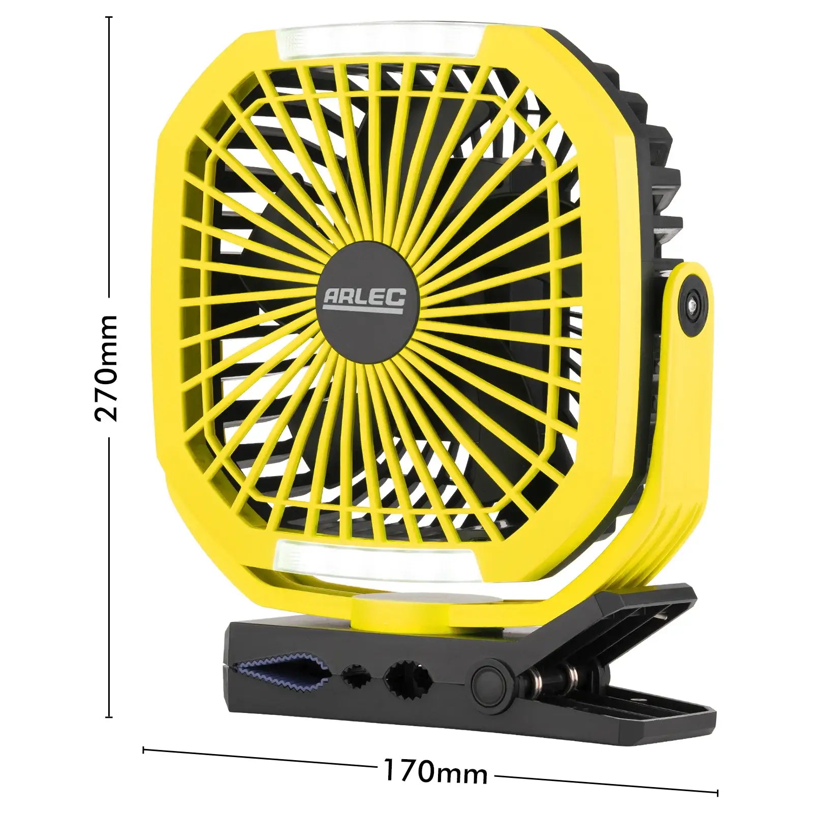 Arlec Rechargeable Fan and LED Clamp Light – Dual-Purpose Portable Cooling & Lighting