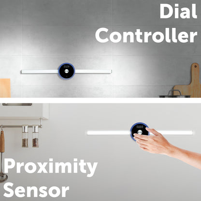 Arlec rechargeable bar light with timer, dimmable swivel light for benchtops, motion control sensor light