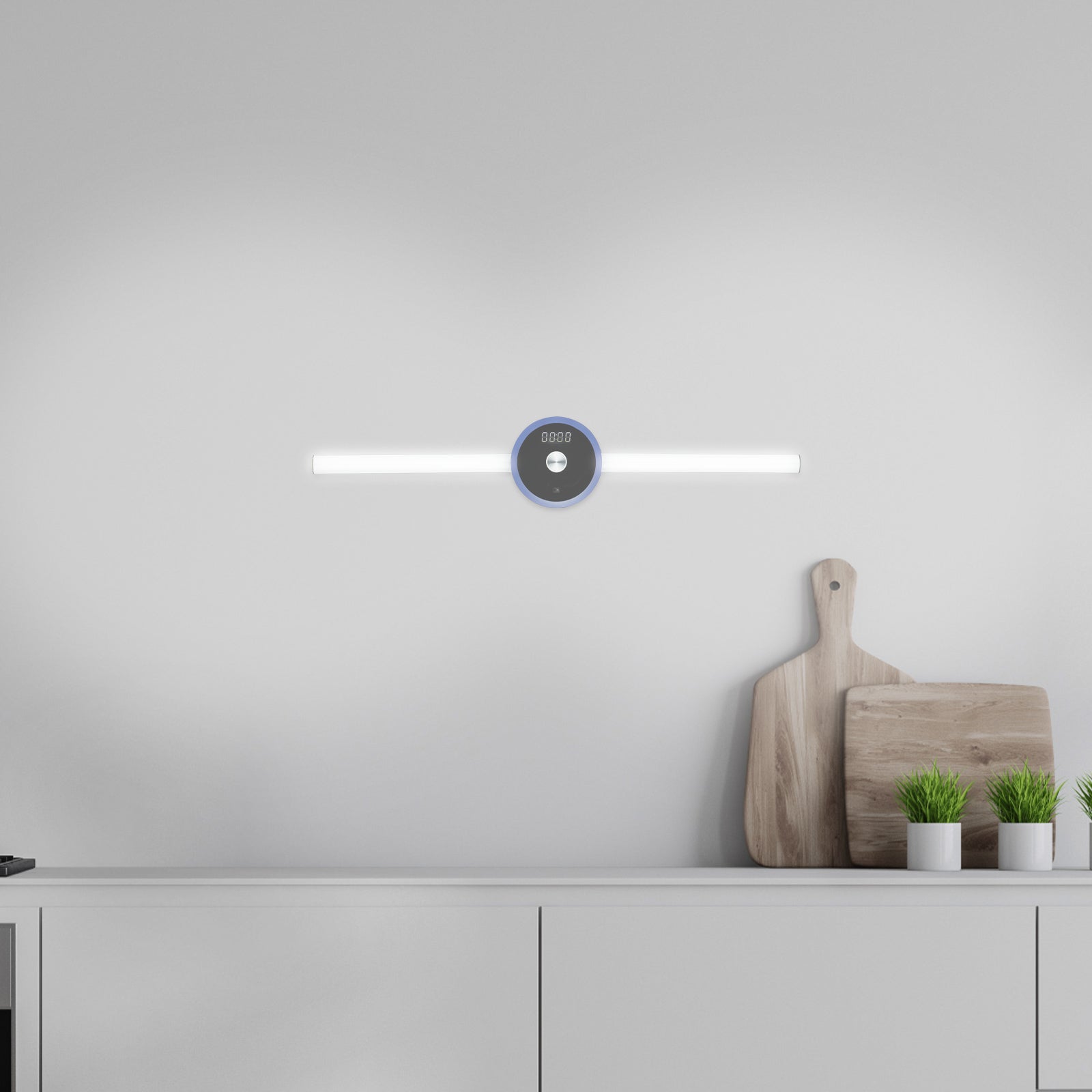 Arlec rechargeable bar light with timer, dimmable swivel light for benchtops, motion control sensor light