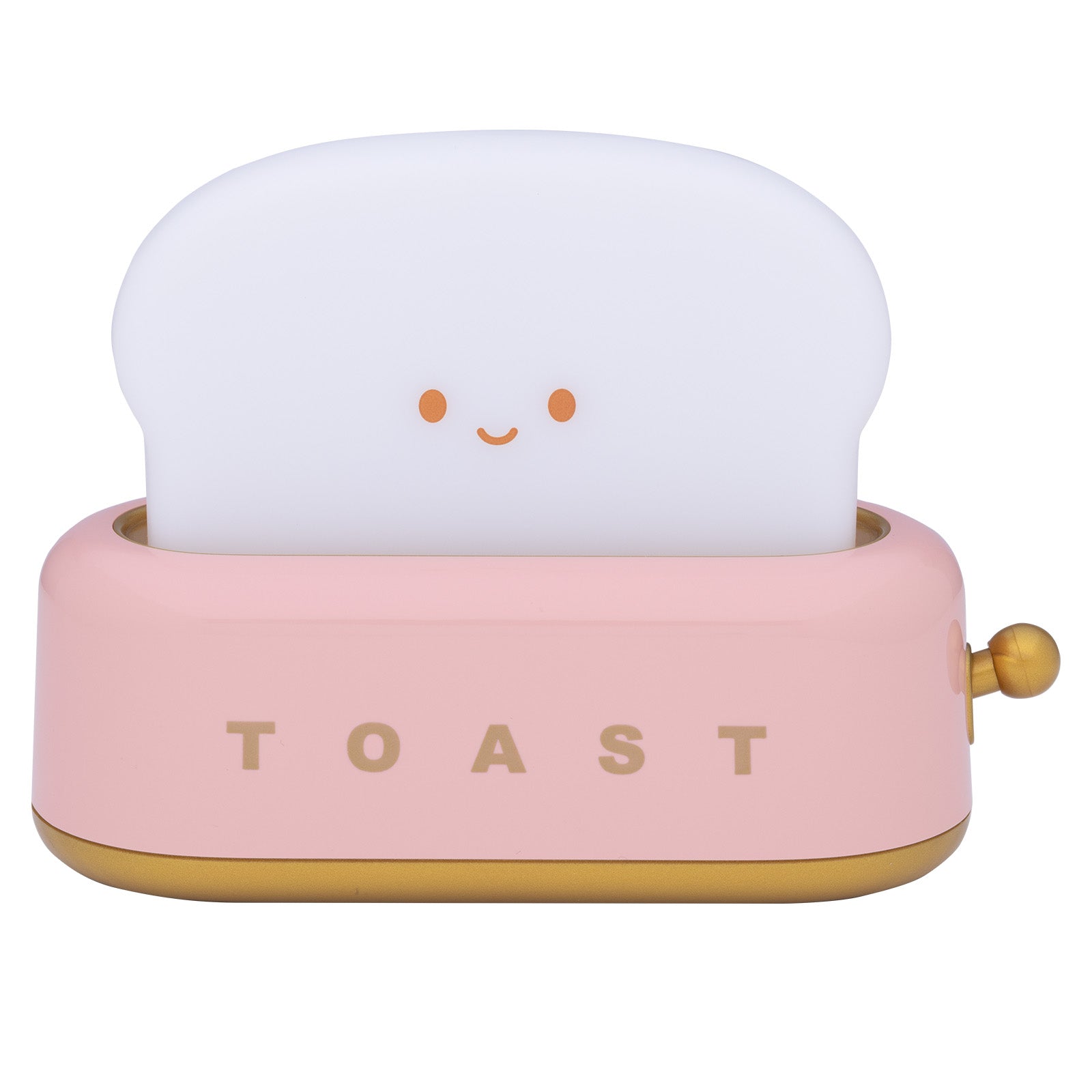 Arlec rechargeable pink toaster-shaped LED night light for fun room decor