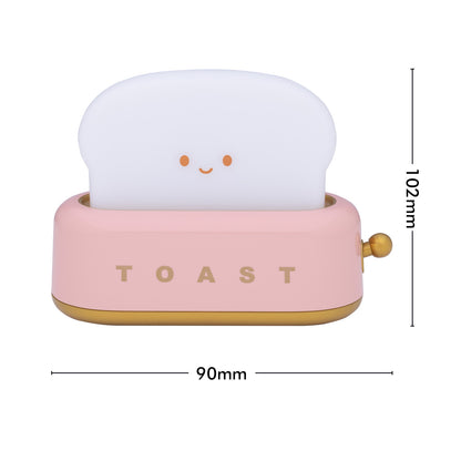 Arlec rechargeable pink toaster-shaped LED night light for fun room decor