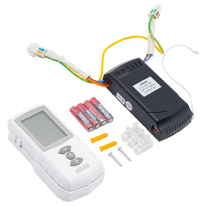 arlec remote control fan kit – universal remote for ceiling fans; fan and light control unit; easy-to-use lcd fan controller