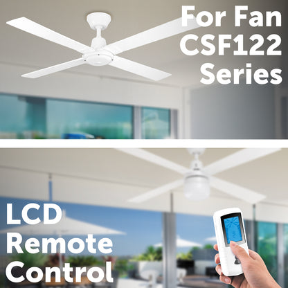 arlec remote control fan kit – universal remote for ceiling fans; fan and light control unit; easy-to-use lcd fan controller