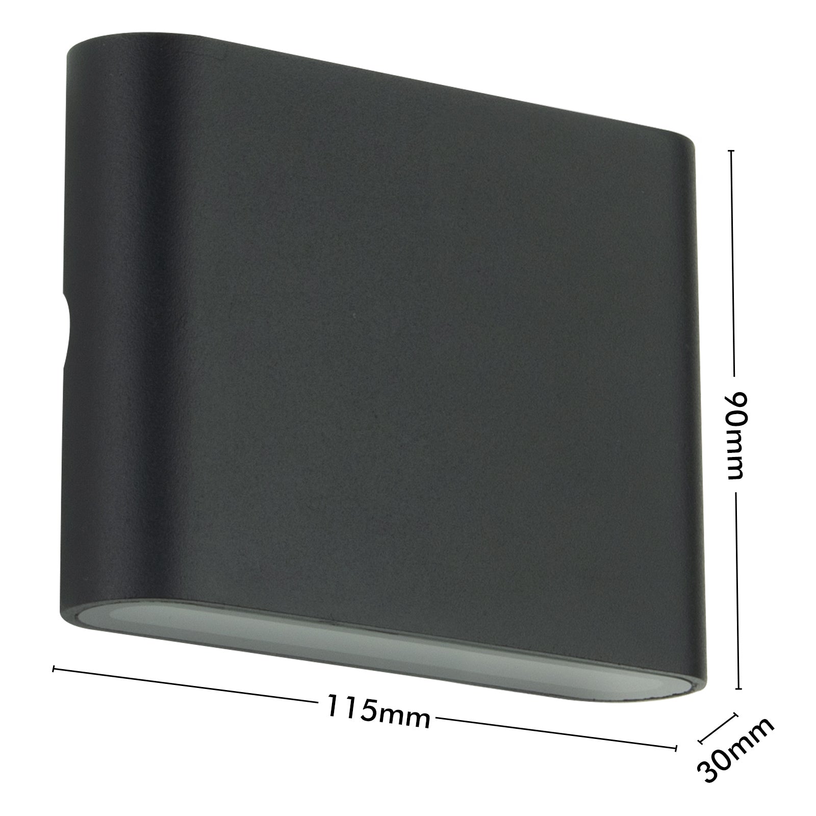 Arlec Small Doppia LED CCT Slim Line Wall Light - exterior wall light, energy efficient LED, CCT selectable light