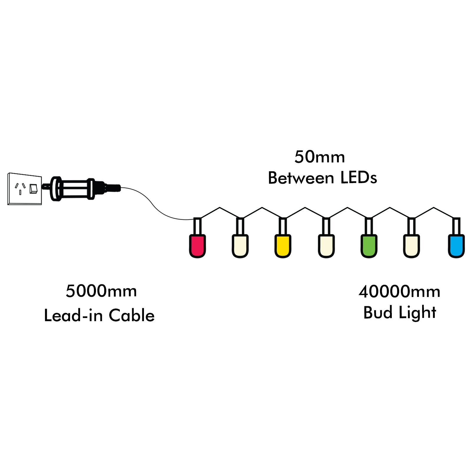 Arlec 800 LED smart bud lights – app-controlled multicolour string lighting for indoor outdoor use