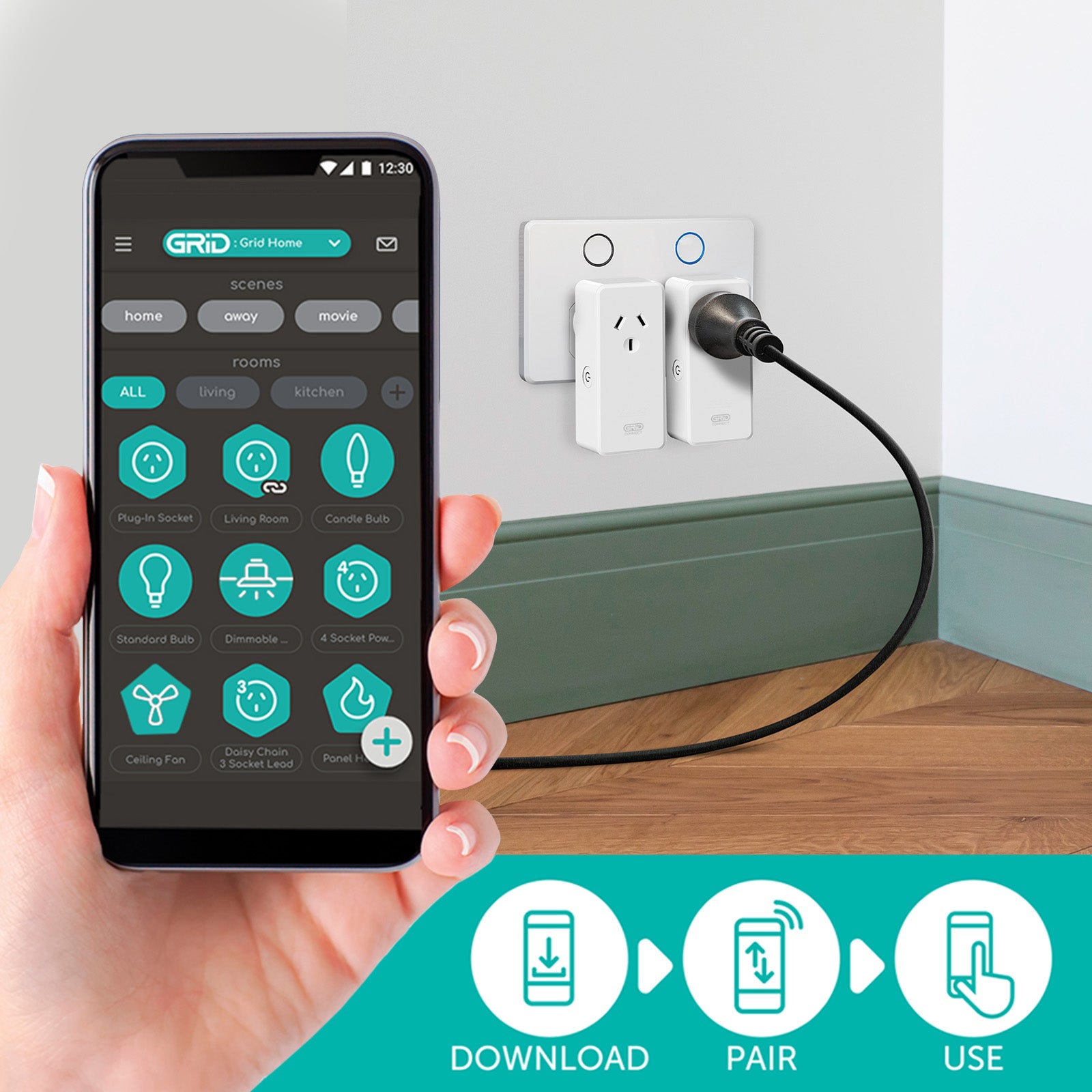 Arlec Grid Connect Smart Plug Adaptor with Temperature and Humidity Sensor