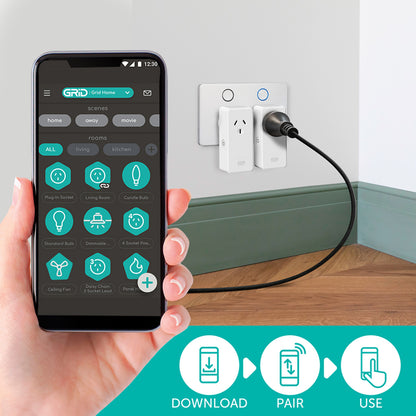 Arlec Grid Connect Smart Plug Adaptor with Temperature and Humidity Sensor