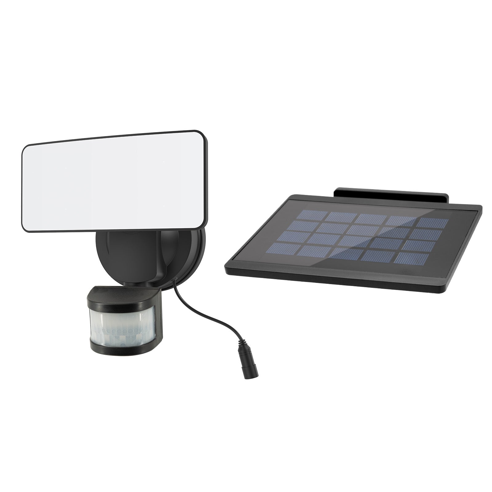 Arlec KETUPA 800 lumen hybrid solar security floodlight – PIR motion sensor, IP44 rated outdoor lighting