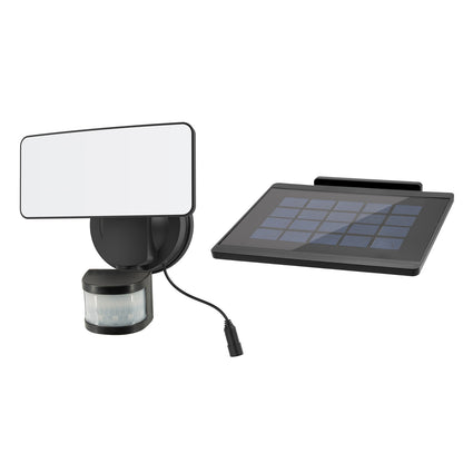 Arlec KETUPA 800 lumen hybrid solar security floodlight – PIR motion sensor, IP44 rated outdoor lighting