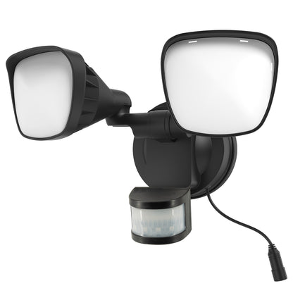 Arlec Solar Hybrid Powered SURNIA Twin Head Security Sensor Floodlight - solar powered light, motion sensor light, outdoor security light