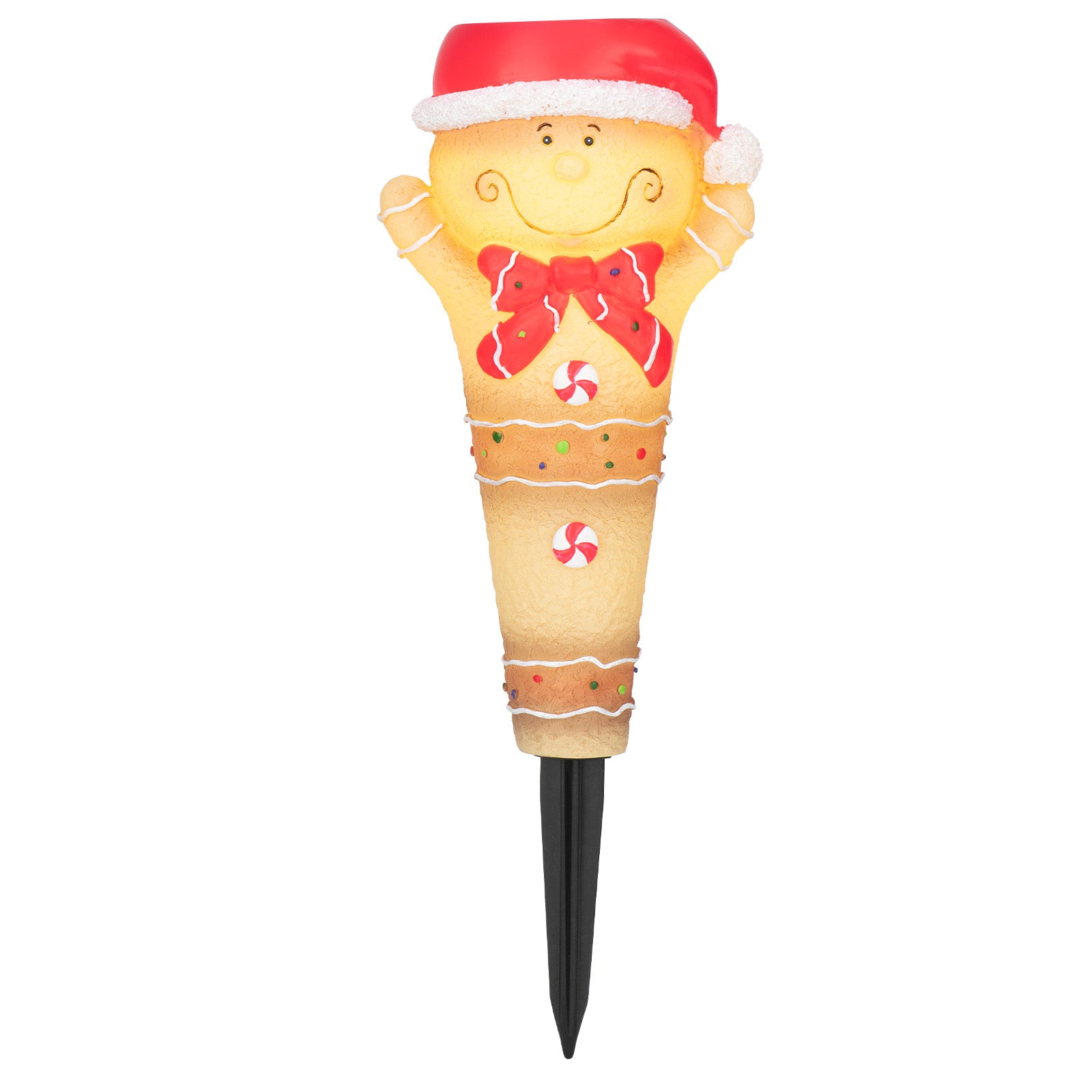 Arlec gingerbread man festive stake light – solar-powered LED resin decoration for Christmas outdoor displays