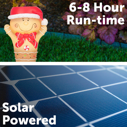 Arlec gingerbread man festive stake light – solar-powered LED resin decoration for Christmas outdoor displays