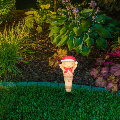 Arlec gingerbread man festive stake light – solar-powered LED resin decoration for Christmas outdoor displays